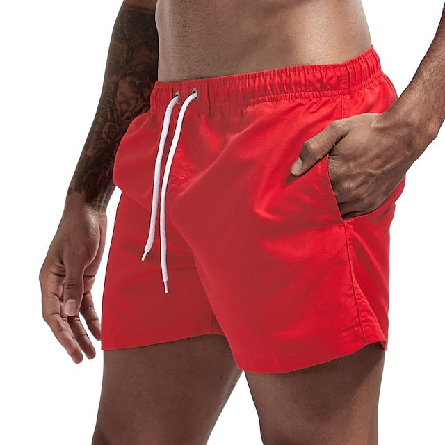 Strandshorts in Uni mit Kordelzug - Merk