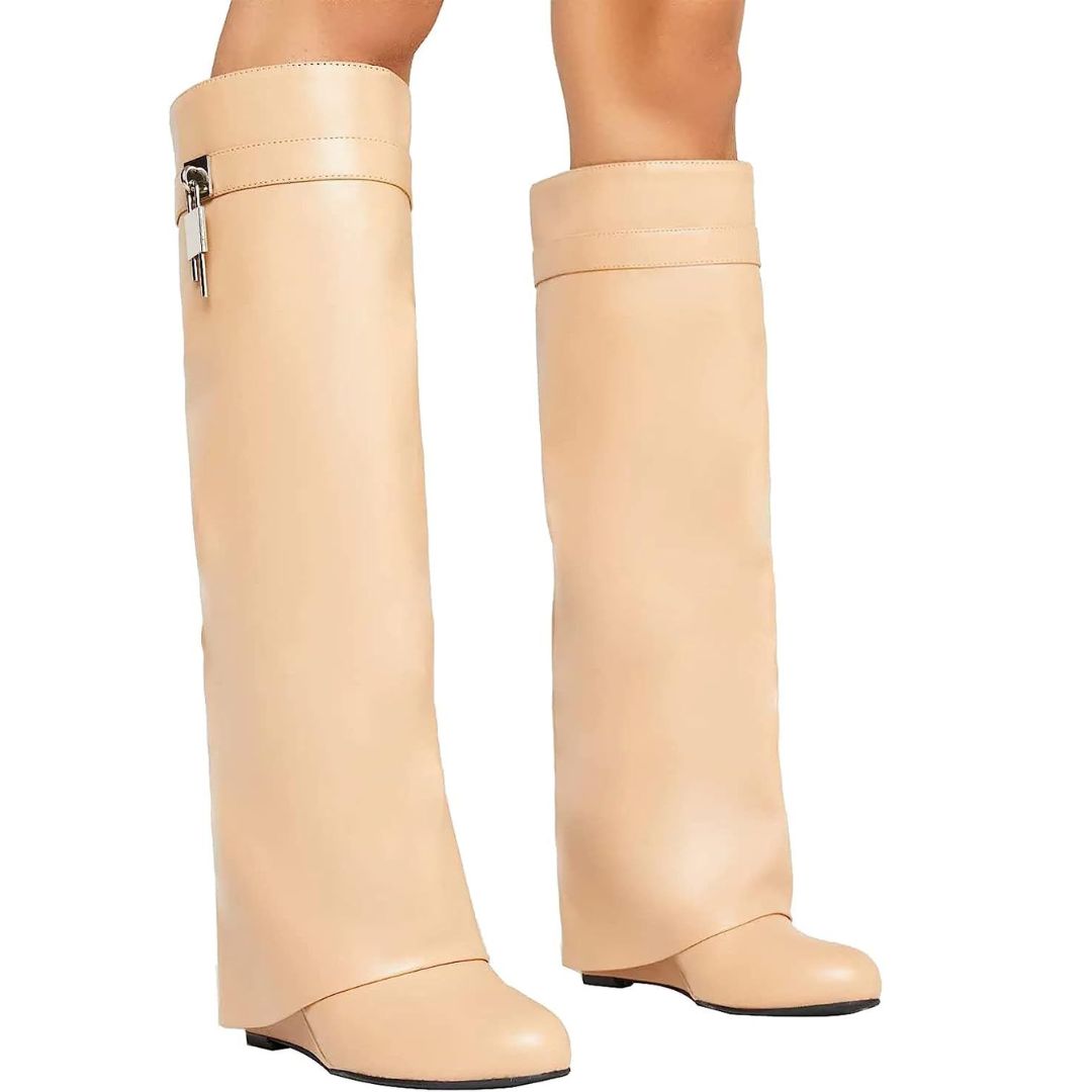 Stylishe Damen Lederstiefel - Alexia