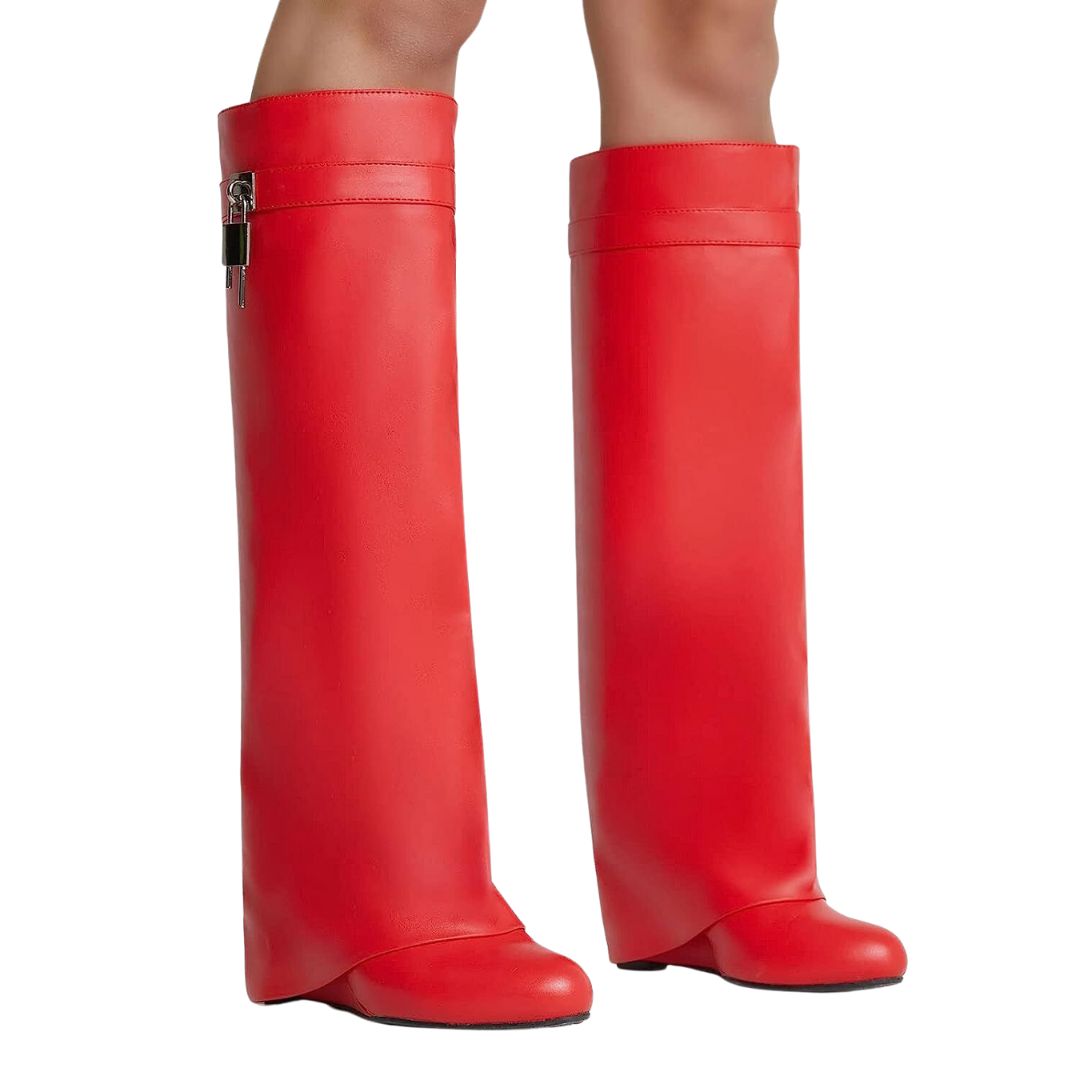 Stylishe Damen Lederstiefel - Alexia
