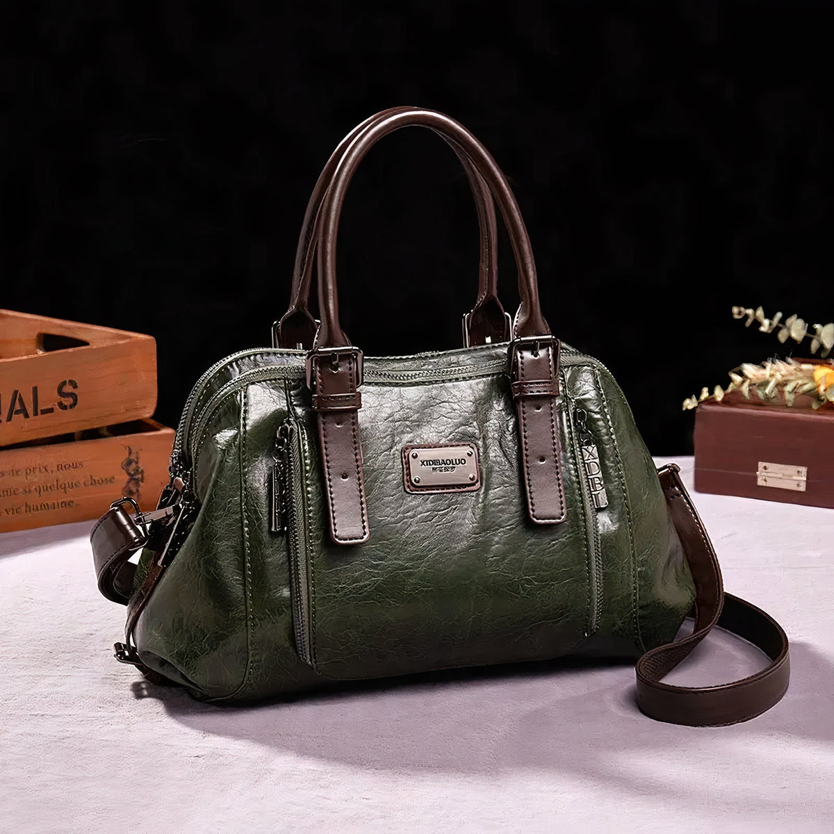 Edle Damenhandtasche aus Leder - Fenja