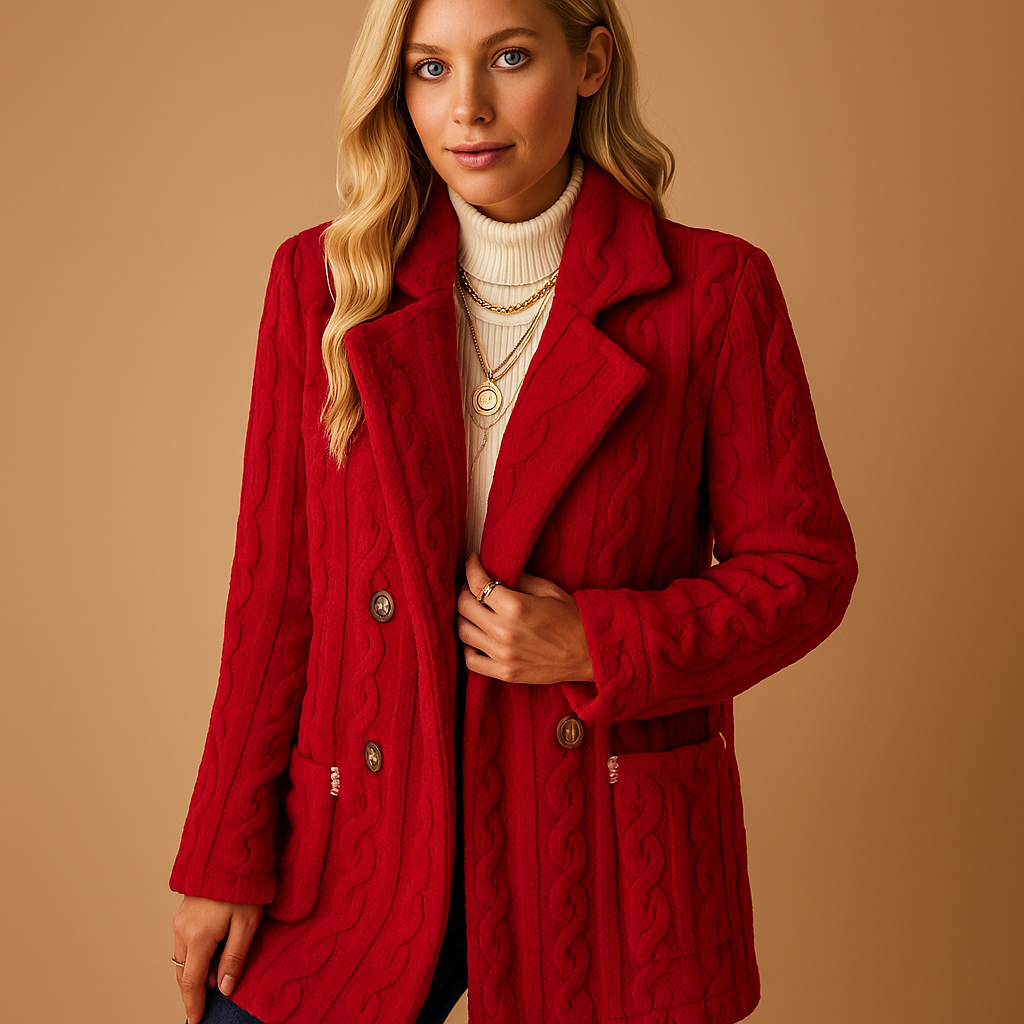 ModeGeist | Lange Teddy Damen Winterjacke mit Knöpfen