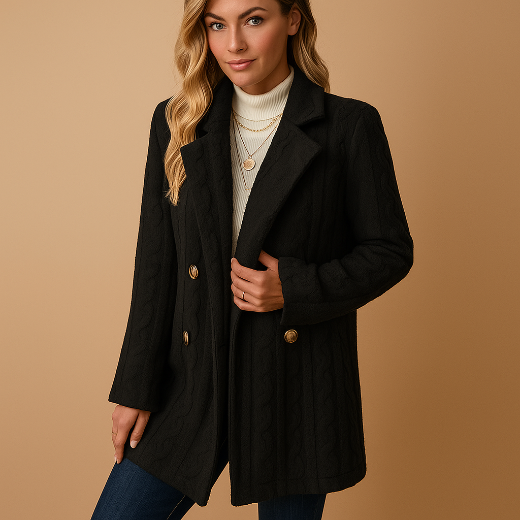 ModeGeist | Lange Teddy Damen Winterjacke mit Knöpfen