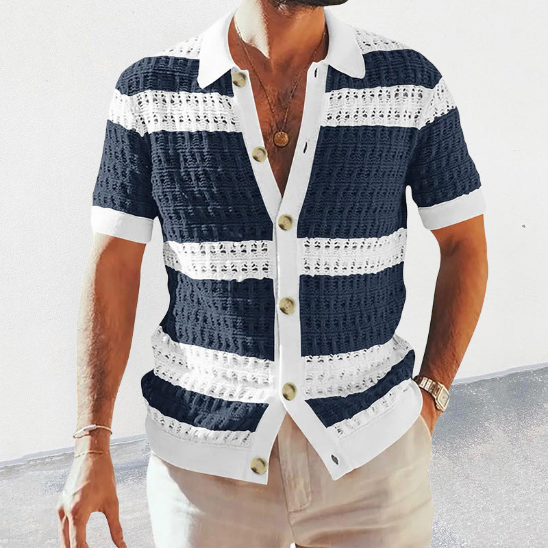 Stilvolles Herren-Sommerpolohemd aus Strick – Modell Rouven