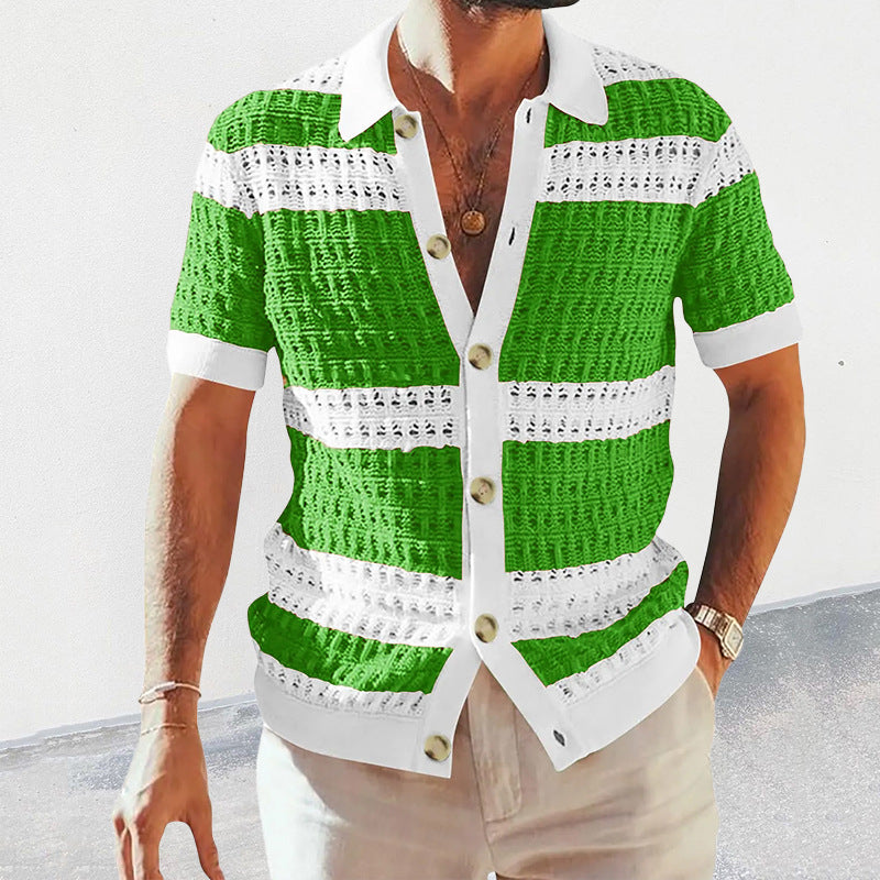 Stilvolles Herren-Sommerpolohemd aus Strick – Modell Rouven