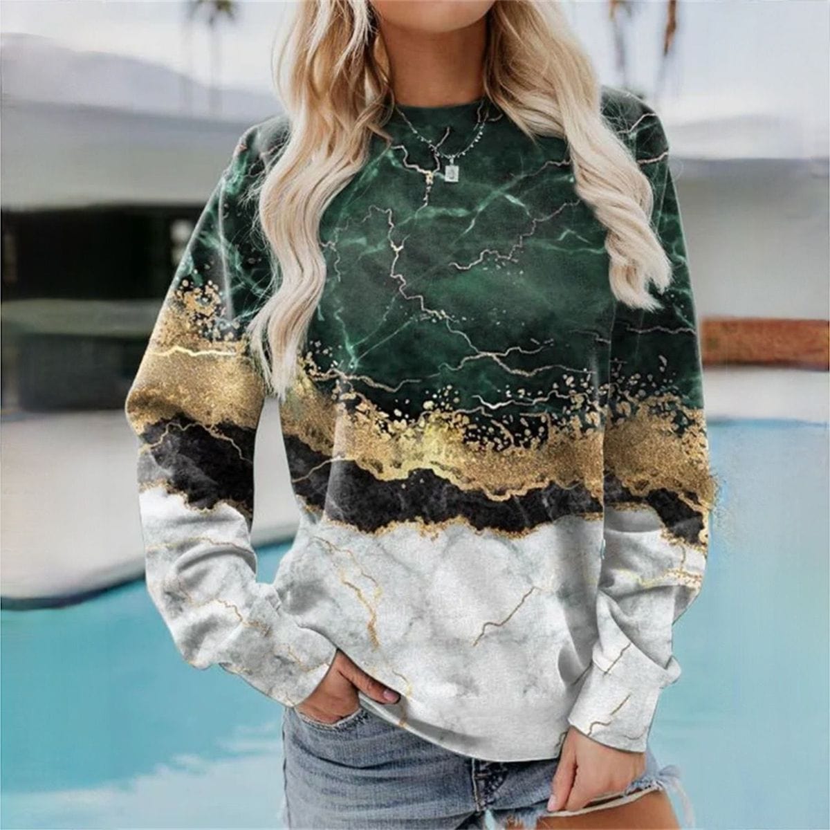 Frauenpullover mit Aufdruck von Fudus