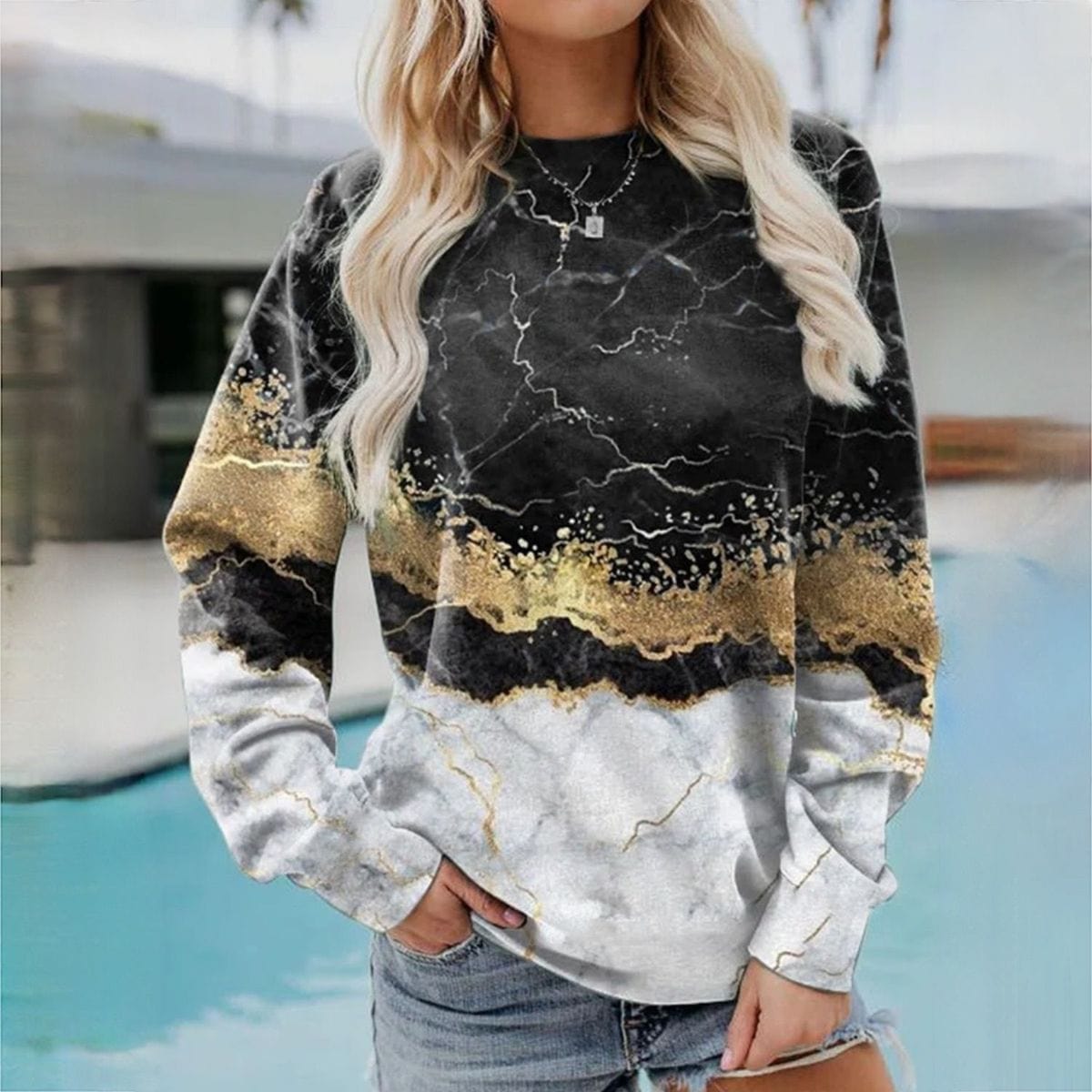 Frauenpullover mit Aufdruck von Fudus