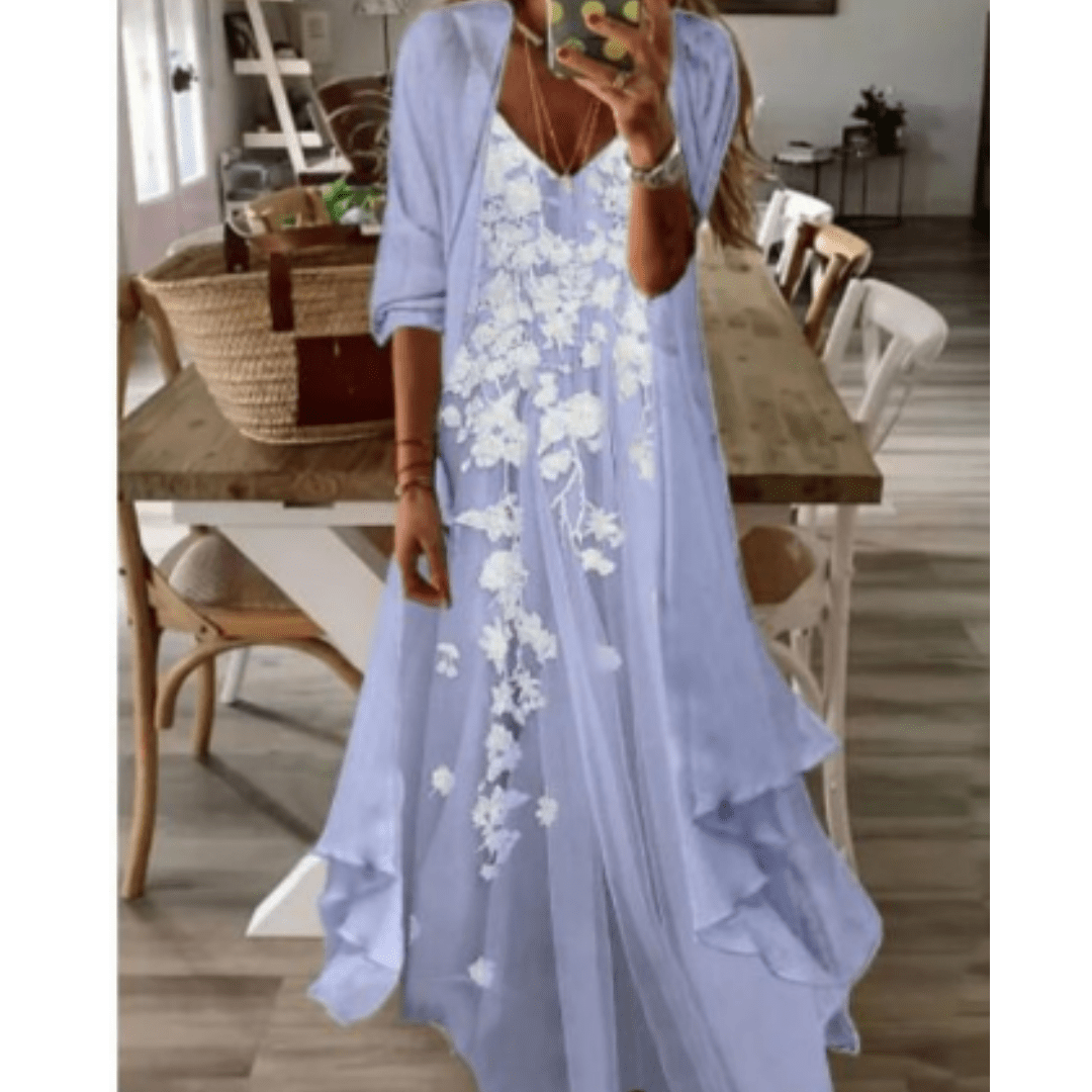 Elvaruna Sommerkleid mit tropischem Muster