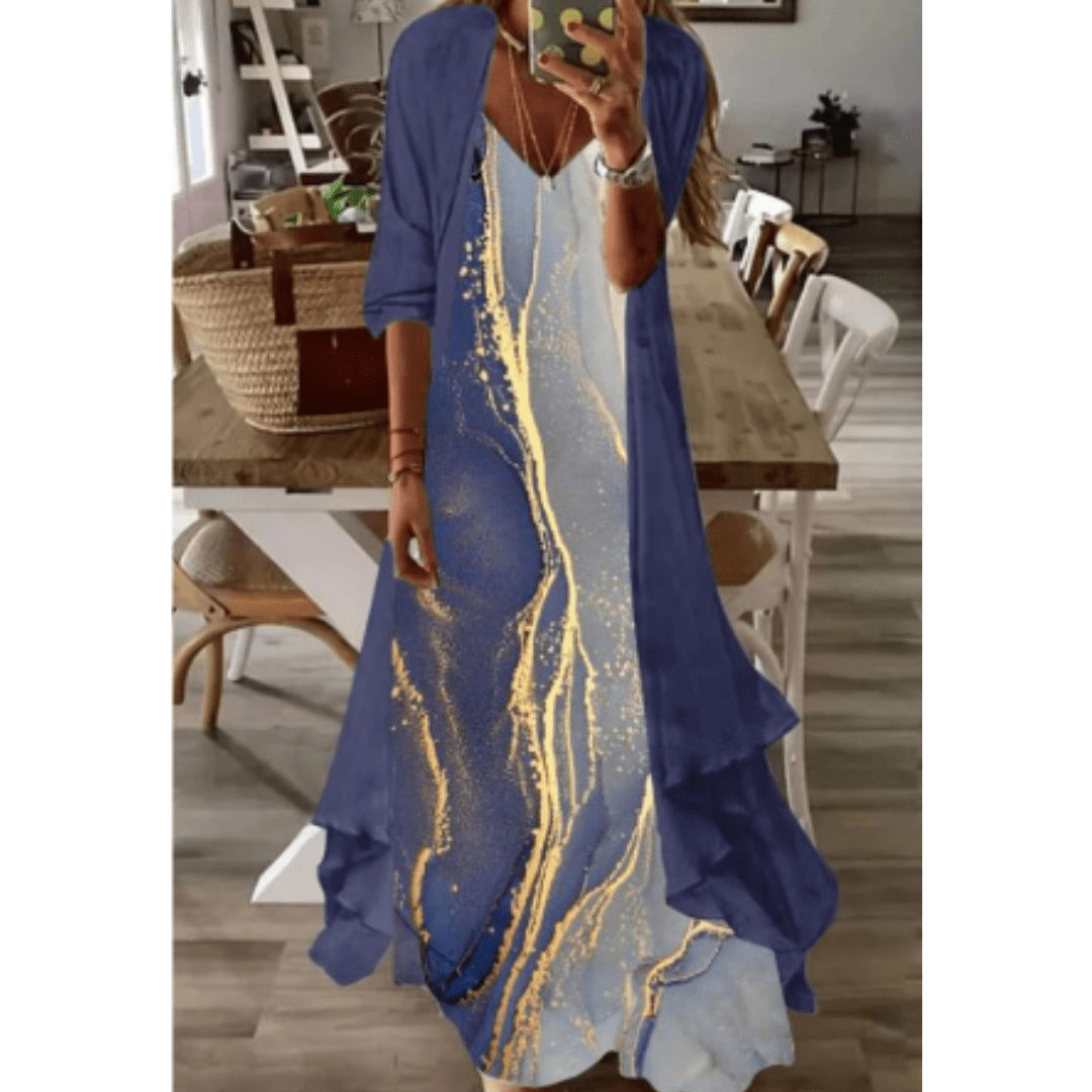 Elvaruna Sommerkleid mit tropischem Muster