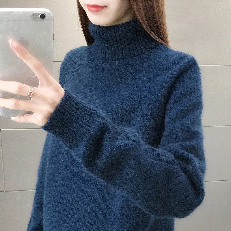 ModeGeist | Klassischer Rollkragenpullover Wollmischung Warm und Stilvoll