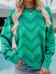 Stilvolles geometrisches Kaschmir-Sweatshirt von Fudus