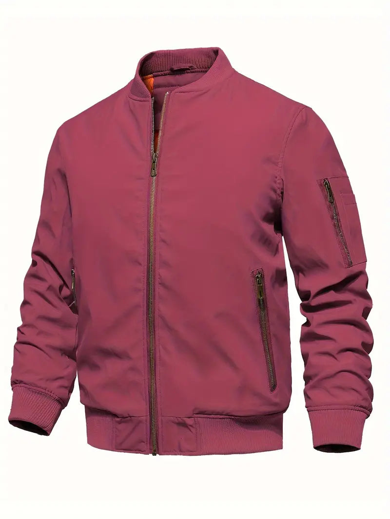 Männer Bomberjacke mit Taschen im klassischen Stil