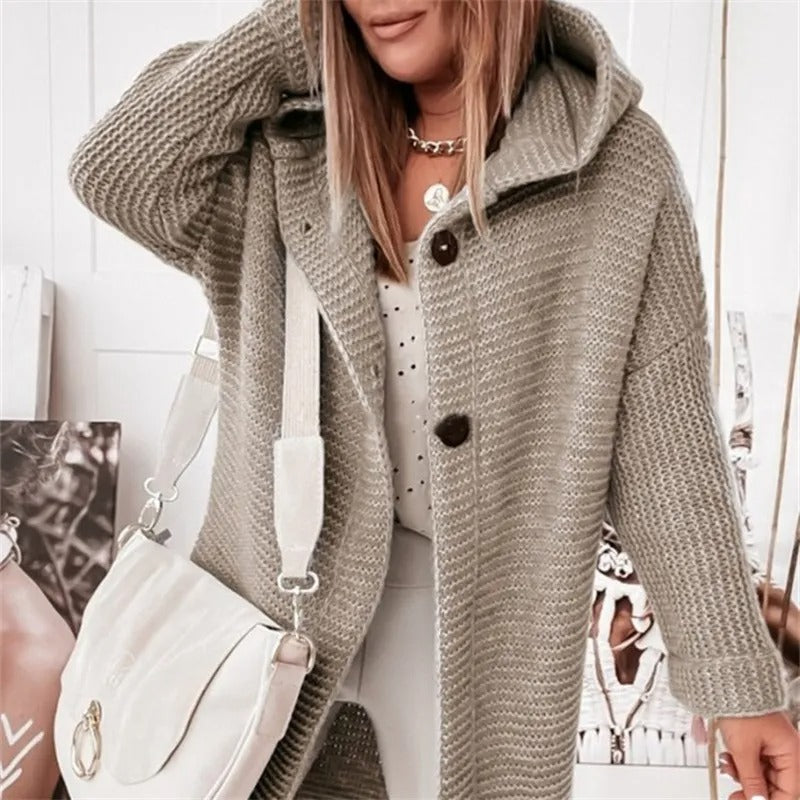 ModeGeist | Damen Kapuzen-Cardigan aus Kaschmir