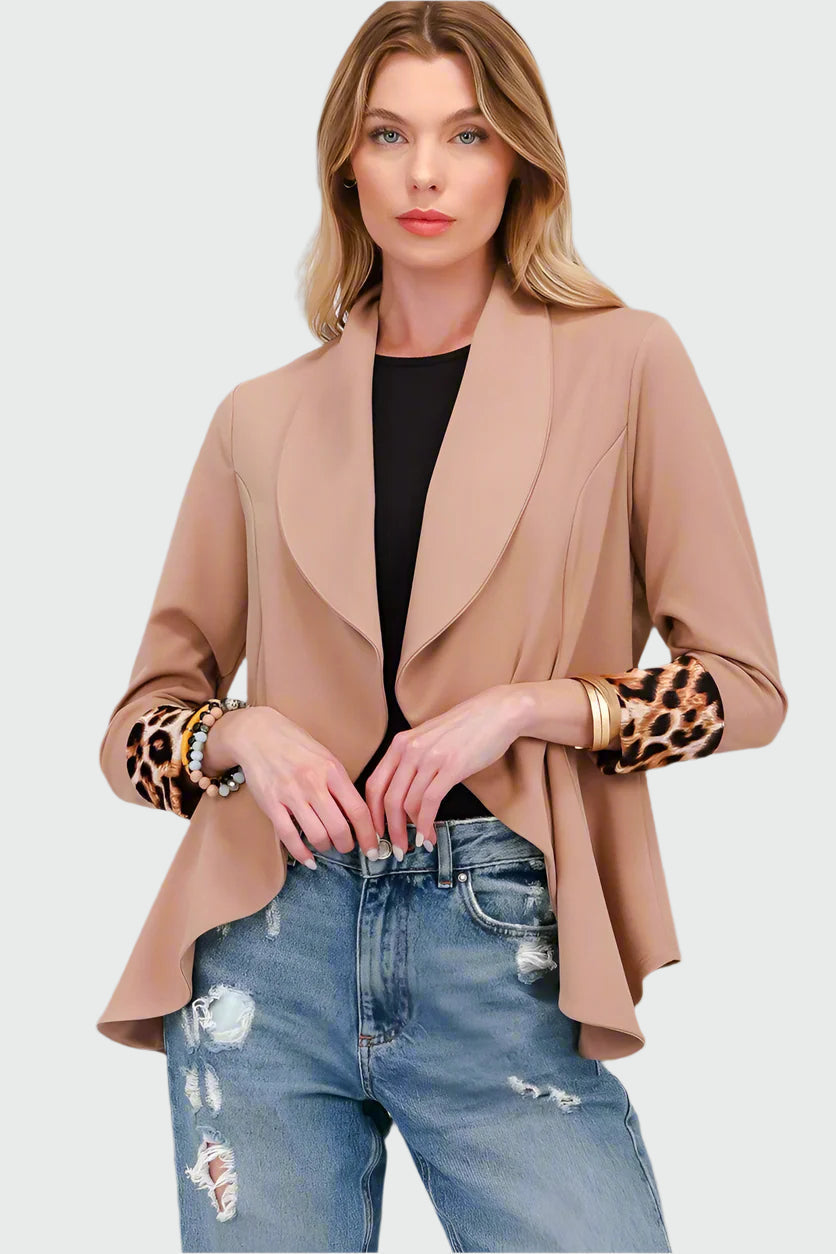 ModeGeist | Freizeit Blazer mit Pantherdetail