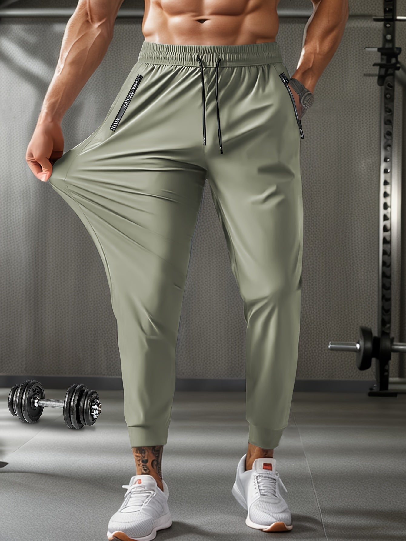Herren Sporthose mit Reißverschlusstaschen in legerem Schnitt