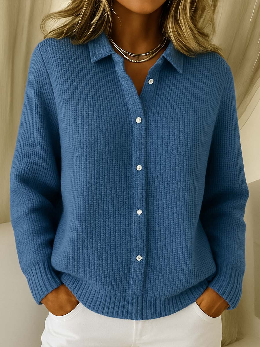 MODEGEIST Damen Cardigan Knöpfe Klassisch Vielseitig Strickjacke