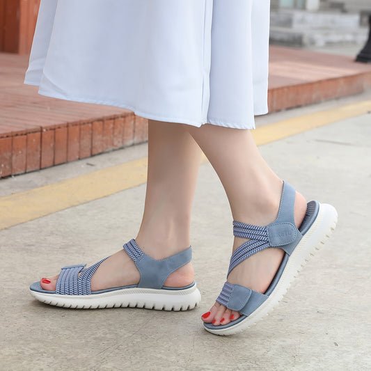 MODEGEIST Damen Orthopädische Sandalen Fußgewölbe-Stütze Beige