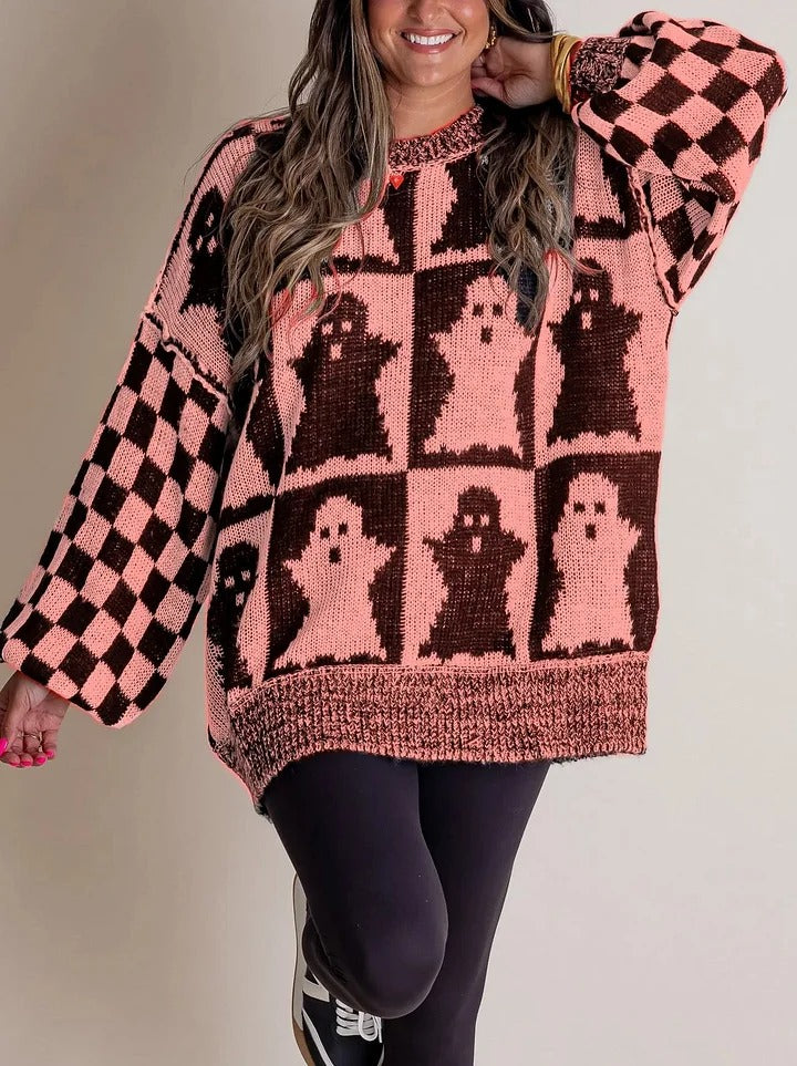 ModeGeist | Kariert Strickpullover