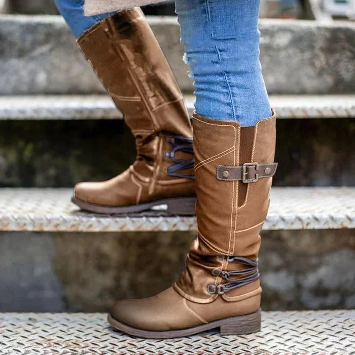 Beverly Damenstiefel: Hohe Schneestiefel mit Reißverschluss