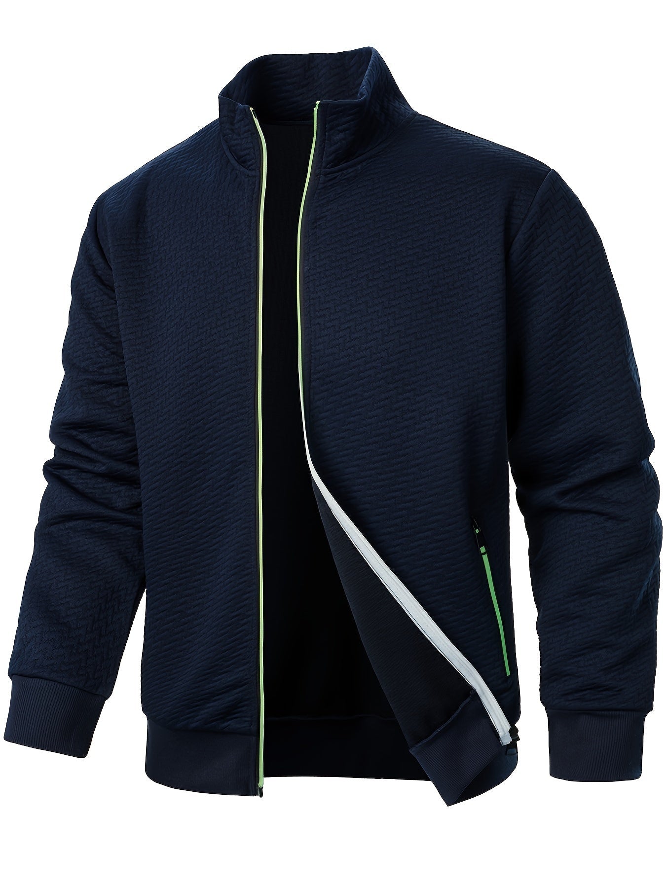 ModeGeist | Leichtgewicht Jacke mit Strukturmuster Polyester Komfort und Stil