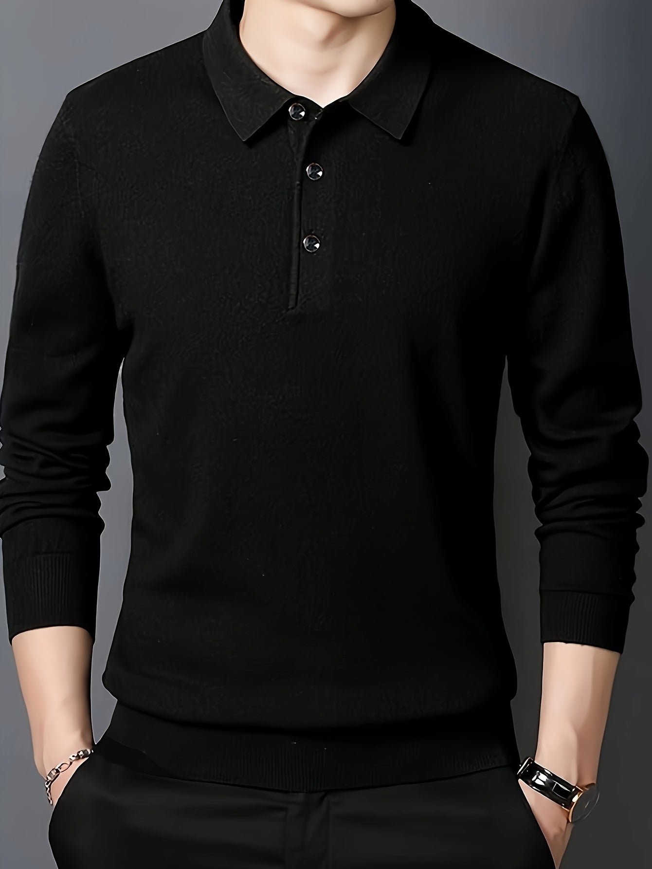 ModeGeist | Klassische Strick-polo Weich und Bequem Wollmischung