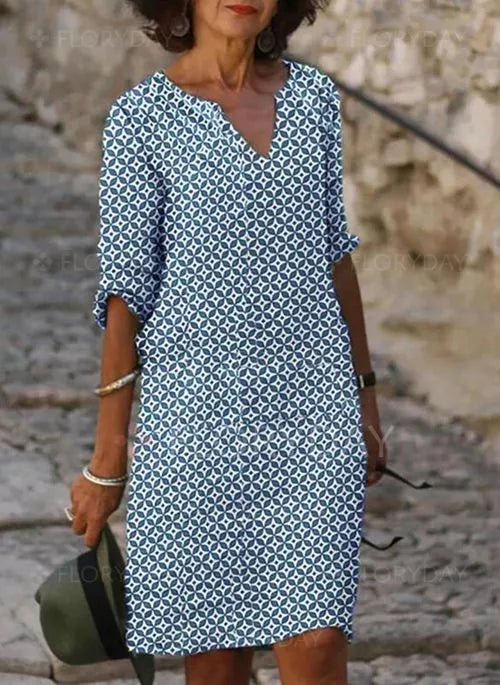 Zeitlose Boho-Kleid mit Muster