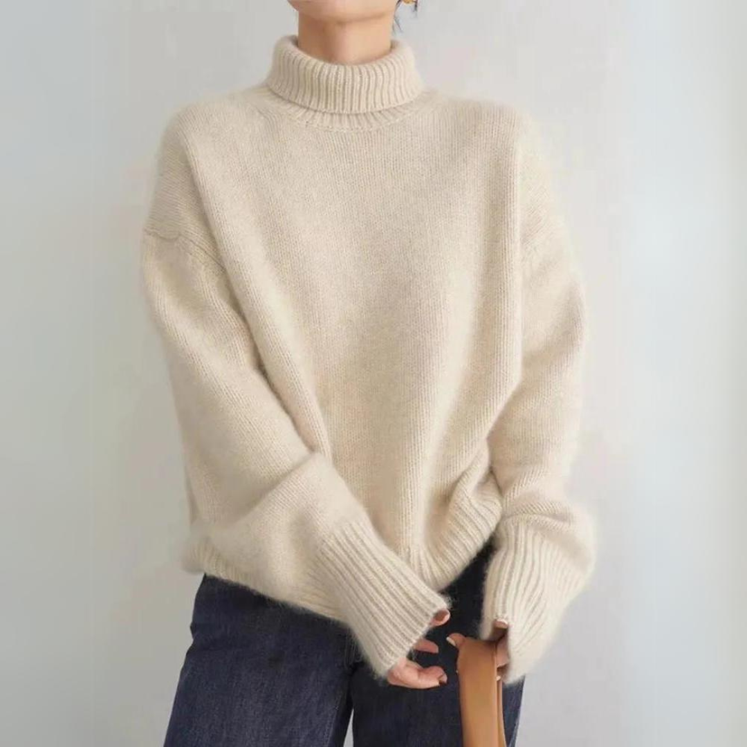 ModeGeist | weicher Strickpullover mit Rollkragen für herbstliche Schichten