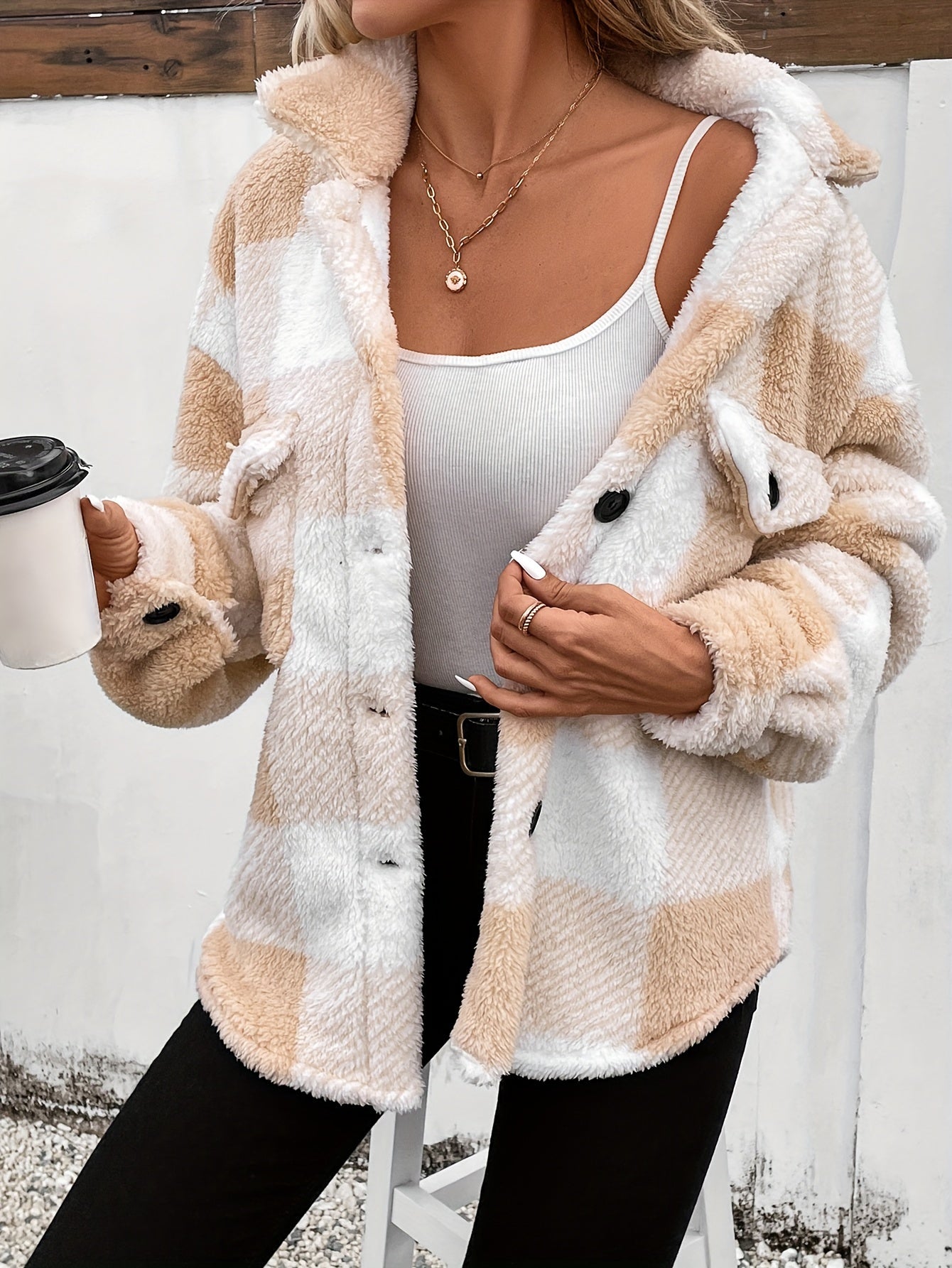 ModeGeist | Flanellhemd mit Karos Polyester Warm und Stilvoll