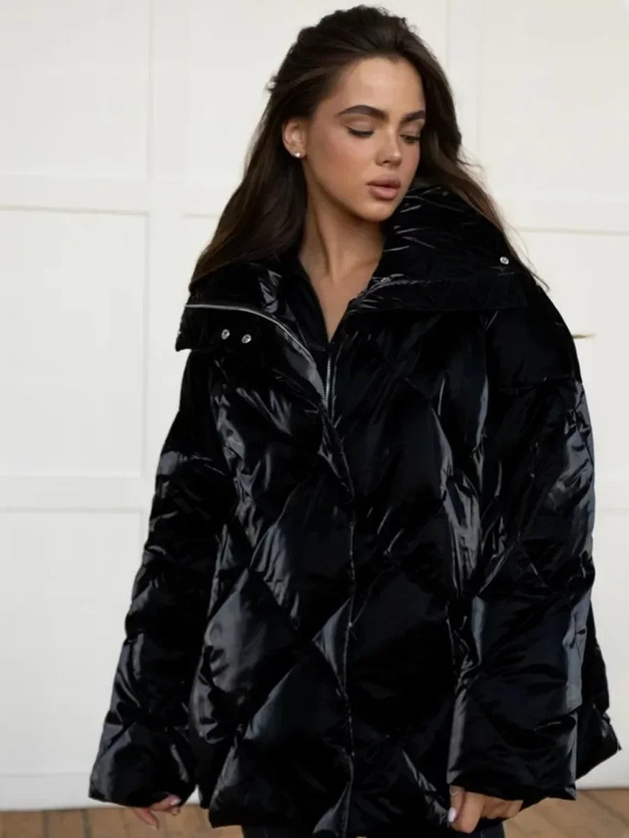 ModeGeist | Übergroße Pufferjacke mit Reißverschluss