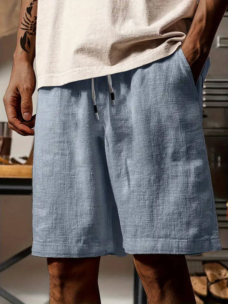 Bequeme Herren-Shorts für den Sommer aus weichem Stoff mit Kordelzug