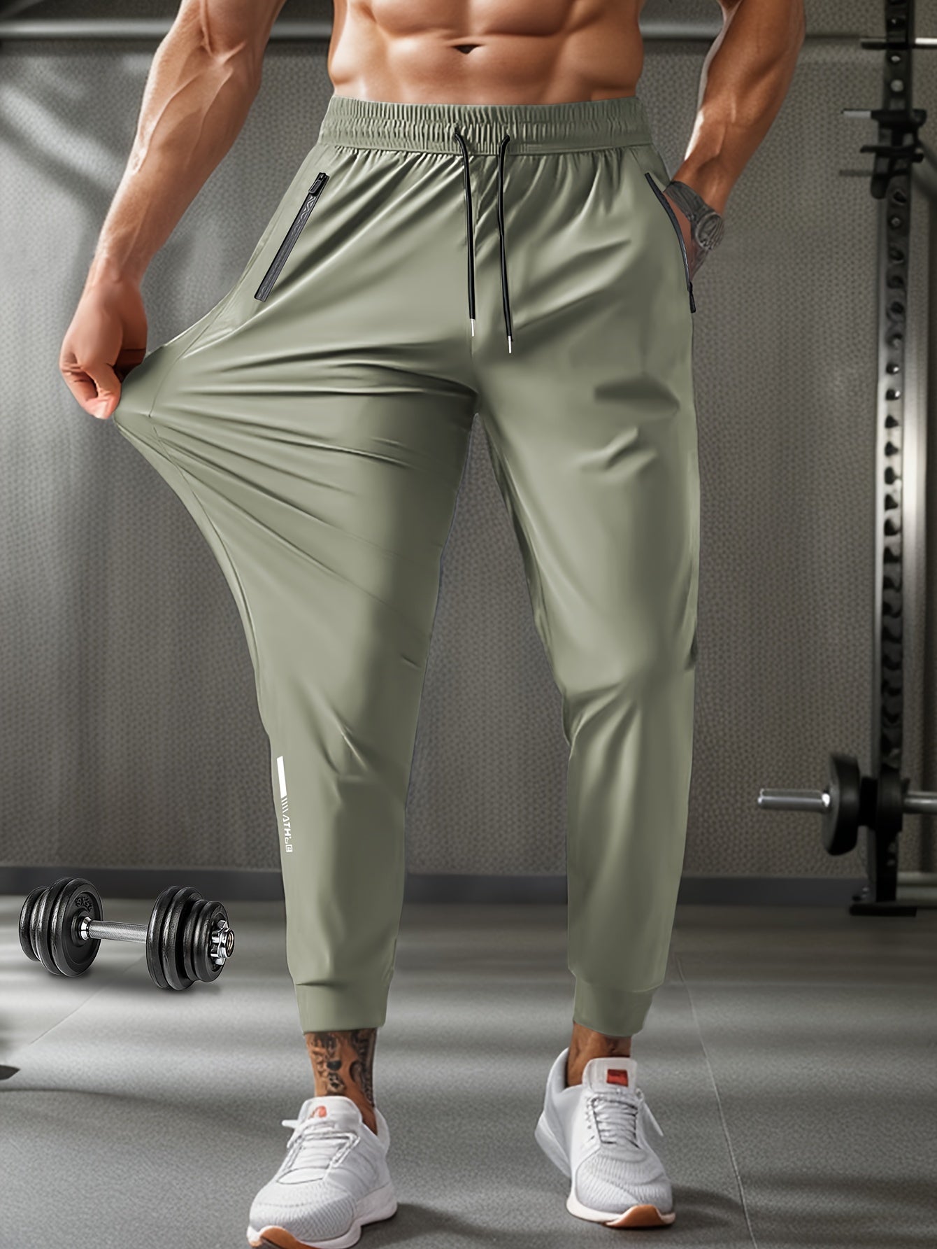 Herren Sporthose mit Reißverschlusstaschen in legerem Schnitt