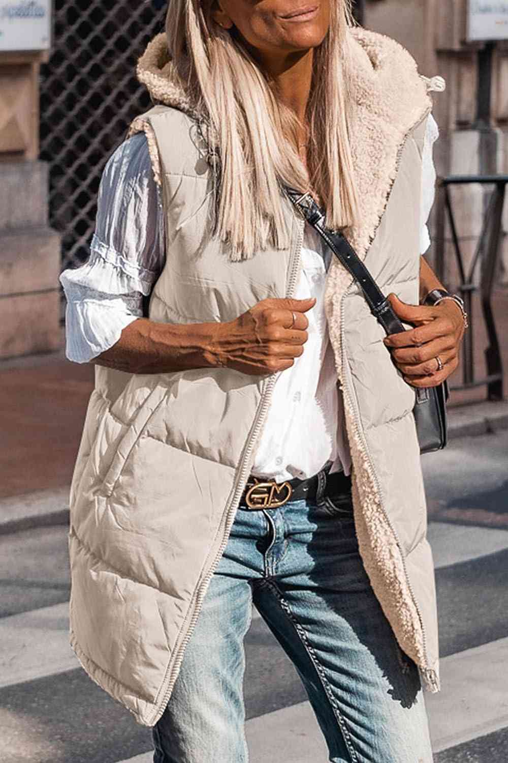 ModeGeist | Zip-Up Longline Kapuzenweste