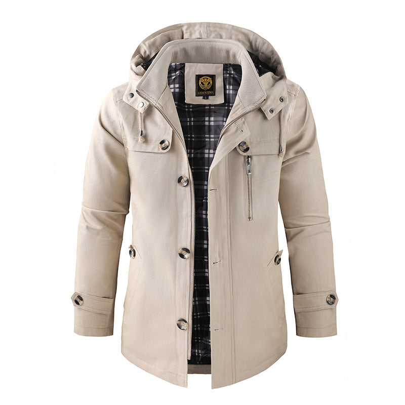 Herren Kapuzenjacke: Klassisch, gesteppt, mit Taschen