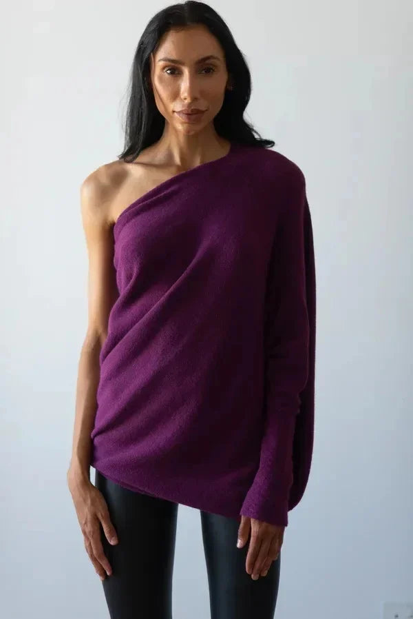 Lydia Pullover: Asymmetrisch drapiert