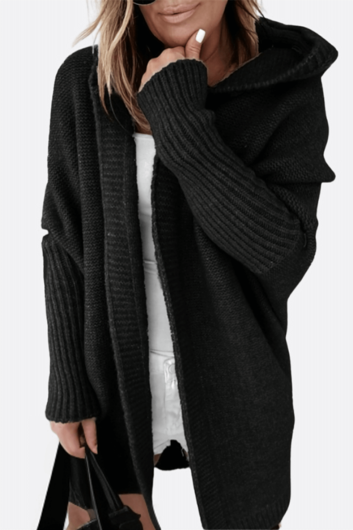ModeGeist | Damen Strickkapuzenmantel