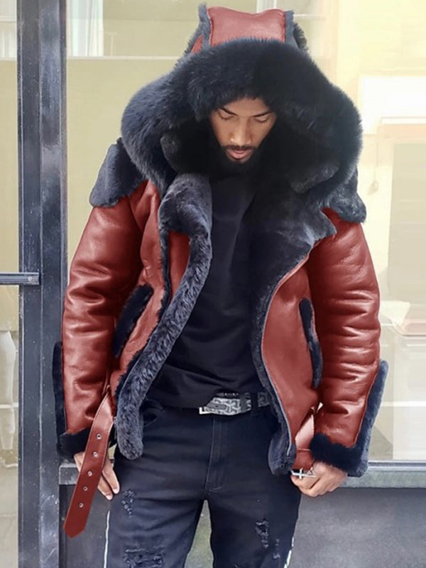Herrenjacke Matteo mit Kunstfellkapuze