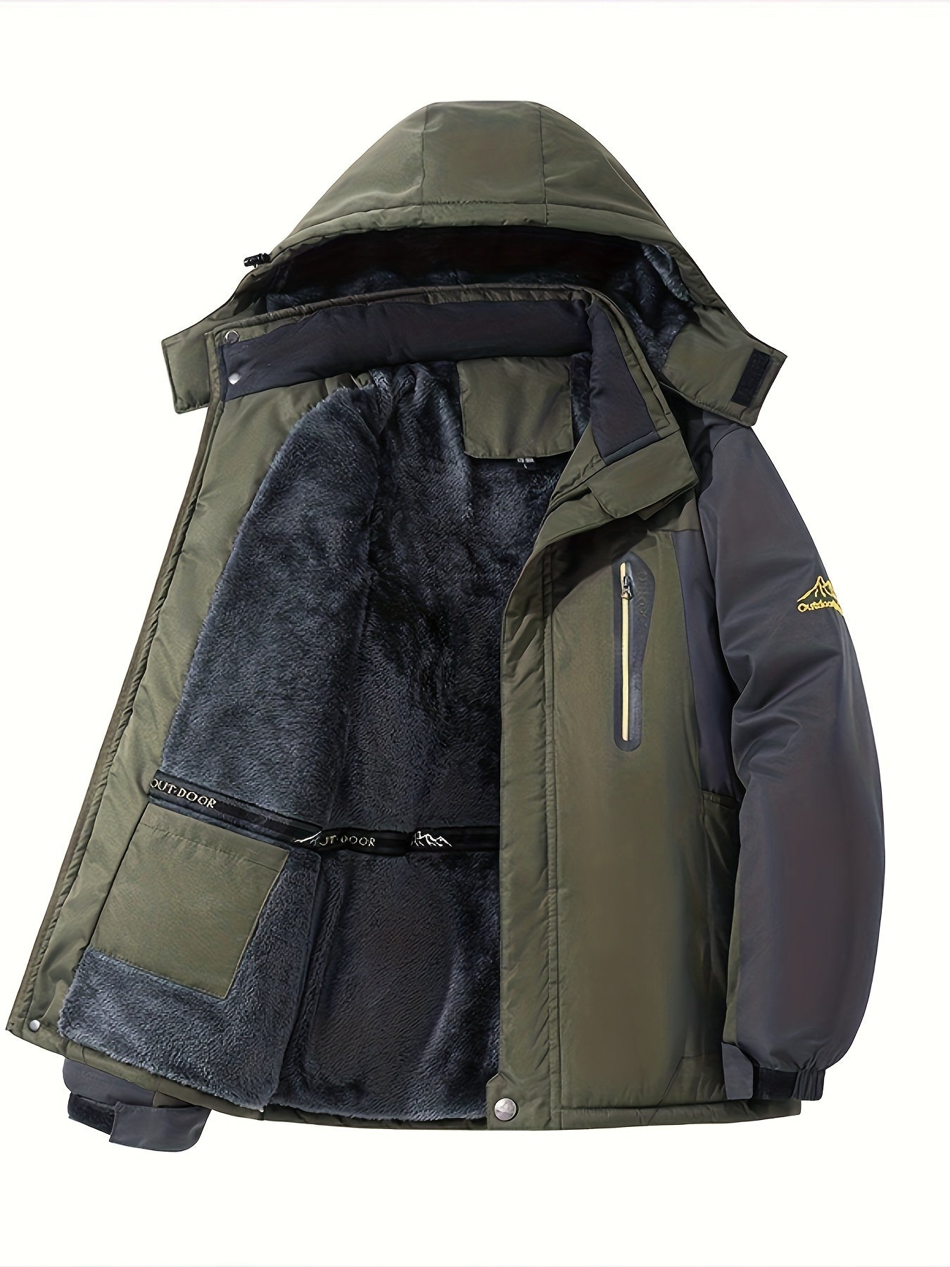 Herren Winterjacke: Warm, wasserdicht, mit Kapuze