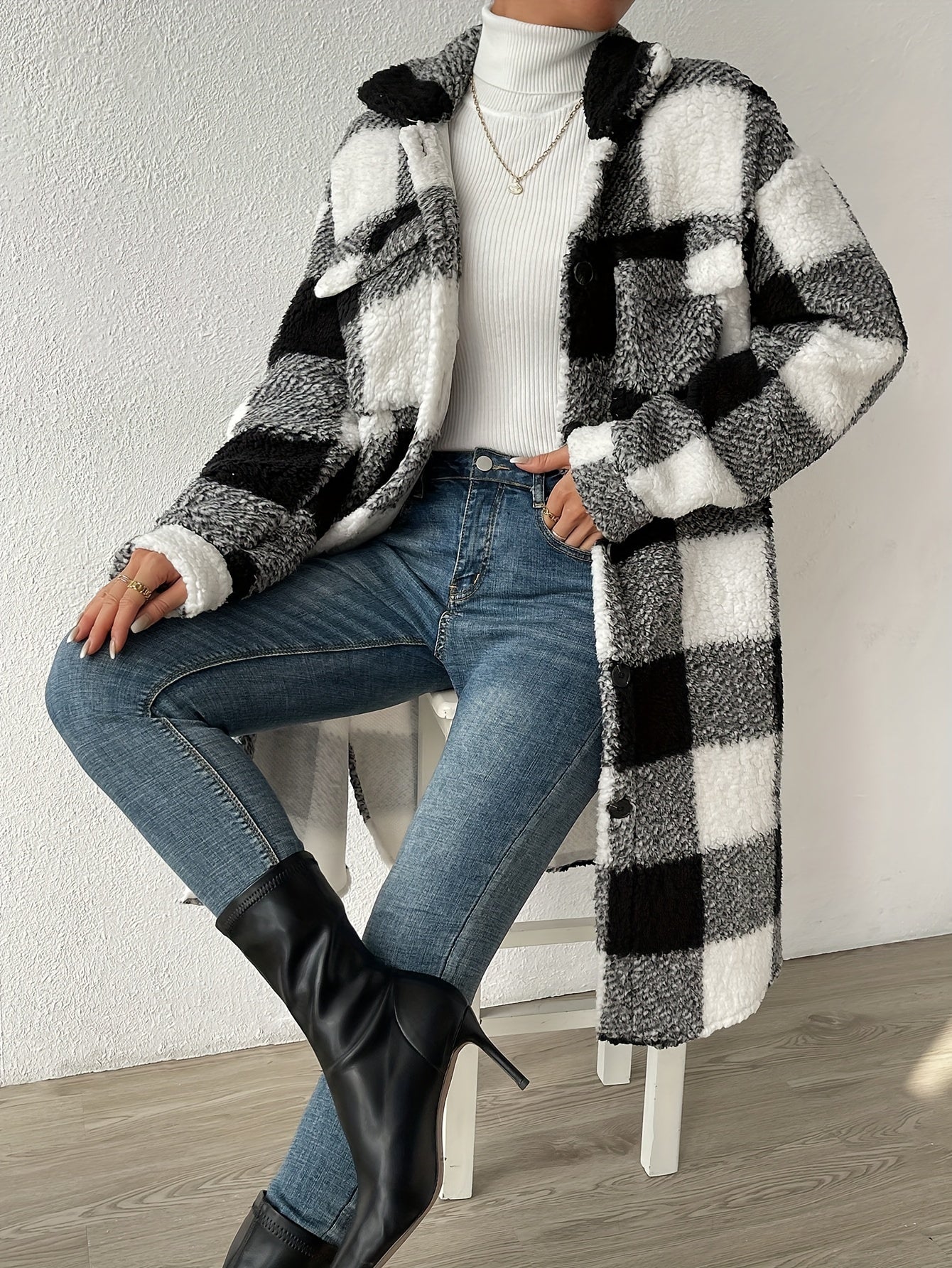 ModeGeist | Sherpa-Jacke - elegante Damen-Außenjacke für Stil und Wärme