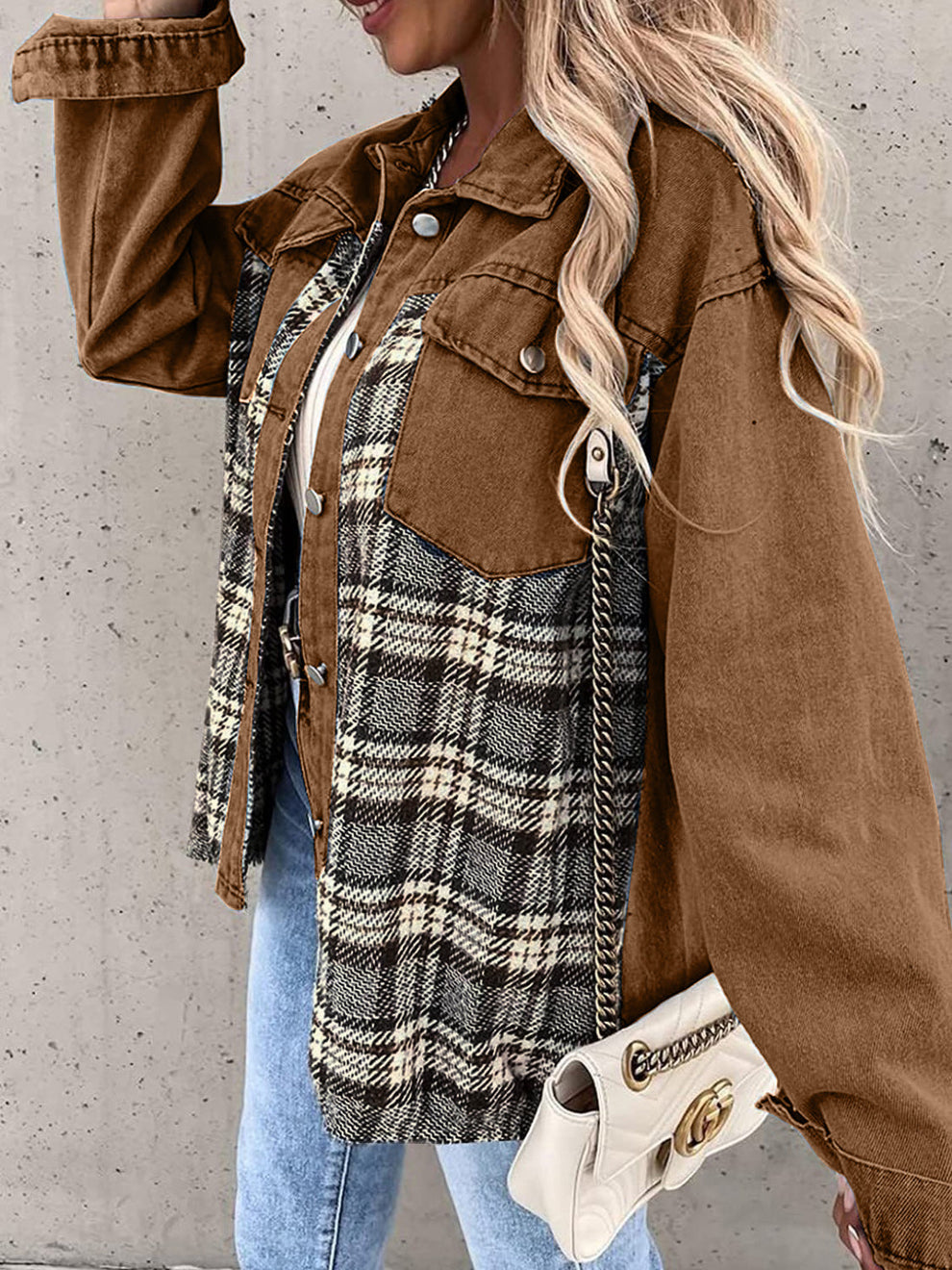 ModeGeist | Vintage-Flanelljacke für Frauen
