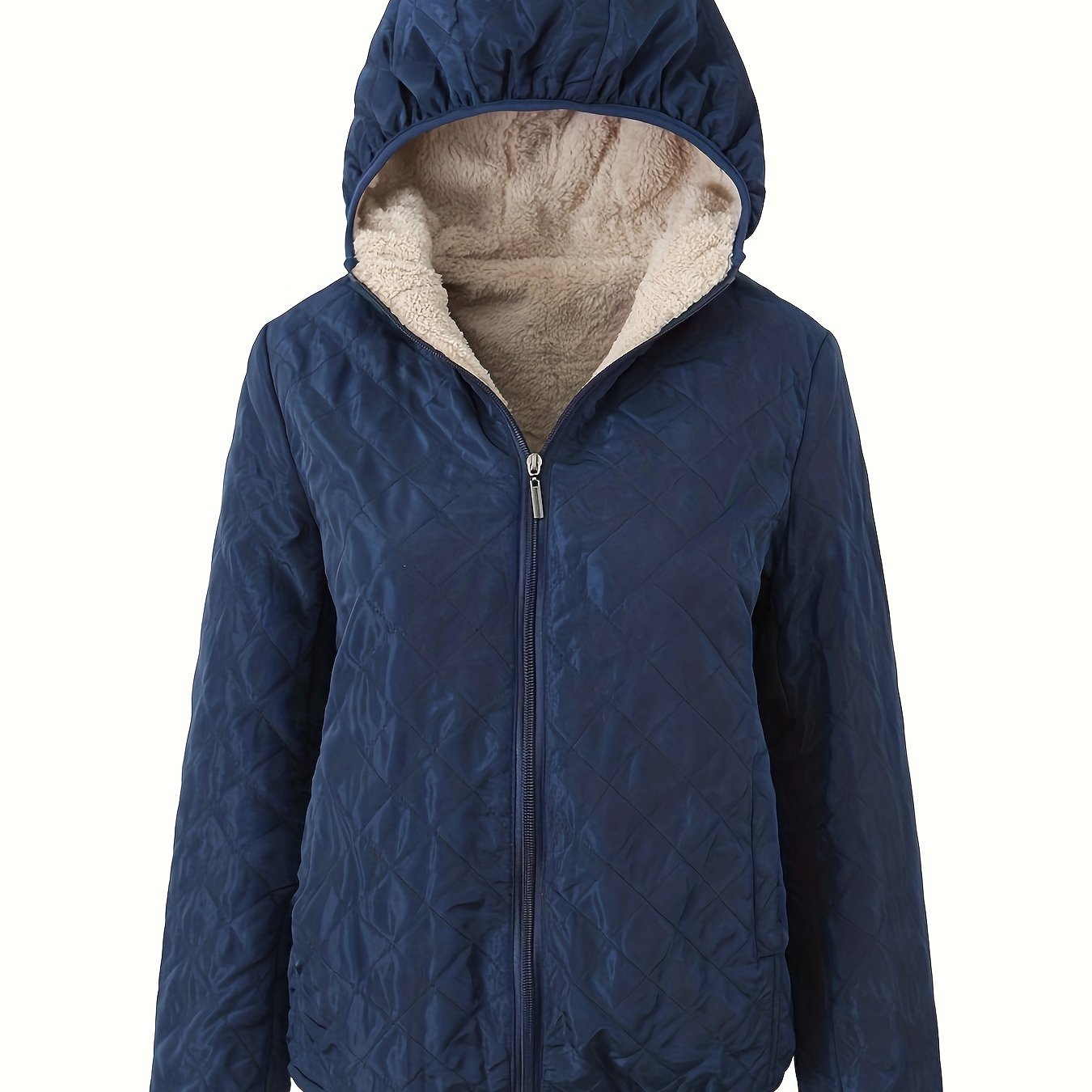 ModeGeist | Steppjacke mit Kapuze und Reißverschluss