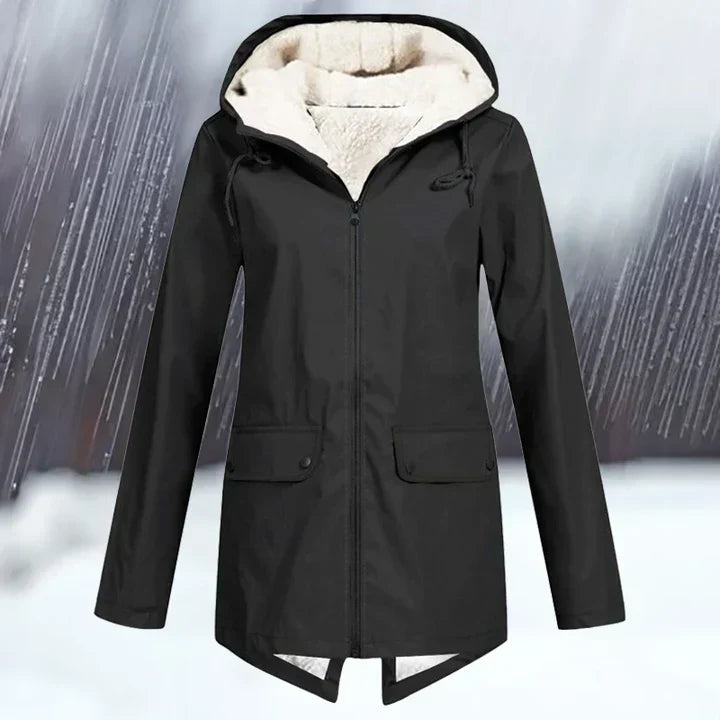 ModeGeist | Wind und Wasserdichte Jacke mit Kapuze und Verdickung