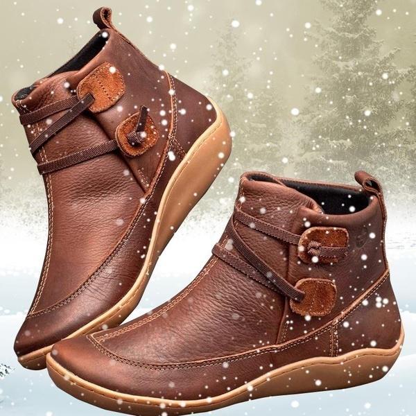 Bequeme und warme Damen-Lederstiefel