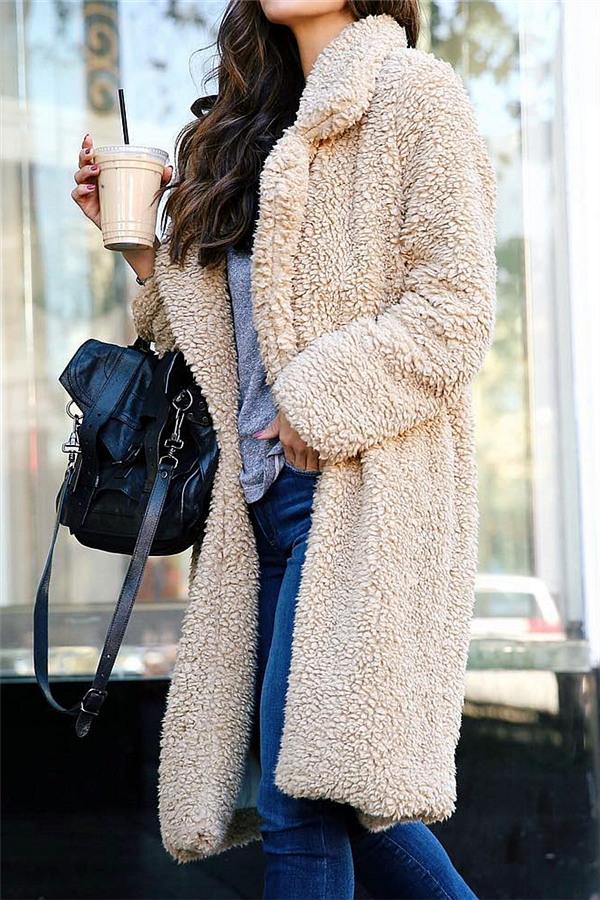 ModeGeist | Von Wärme Faux Fur Longline Mantel