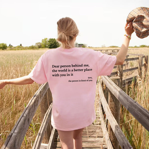 Fudus Damen T-Shirt mit Rundhals und Aufdruck