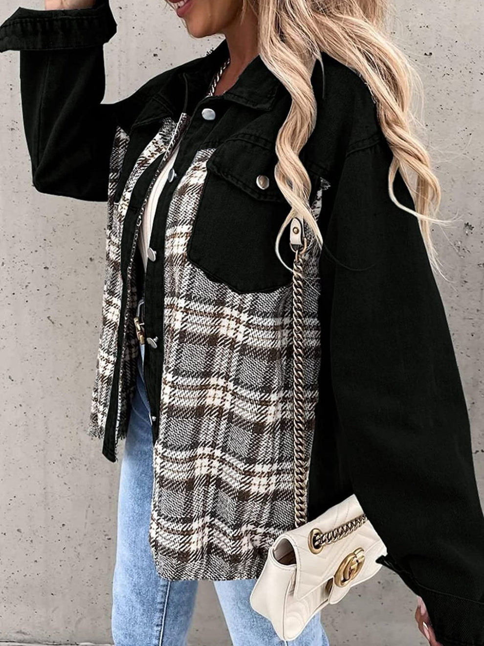 ModeGeist | Vintage-Flanelljacke für Frauen