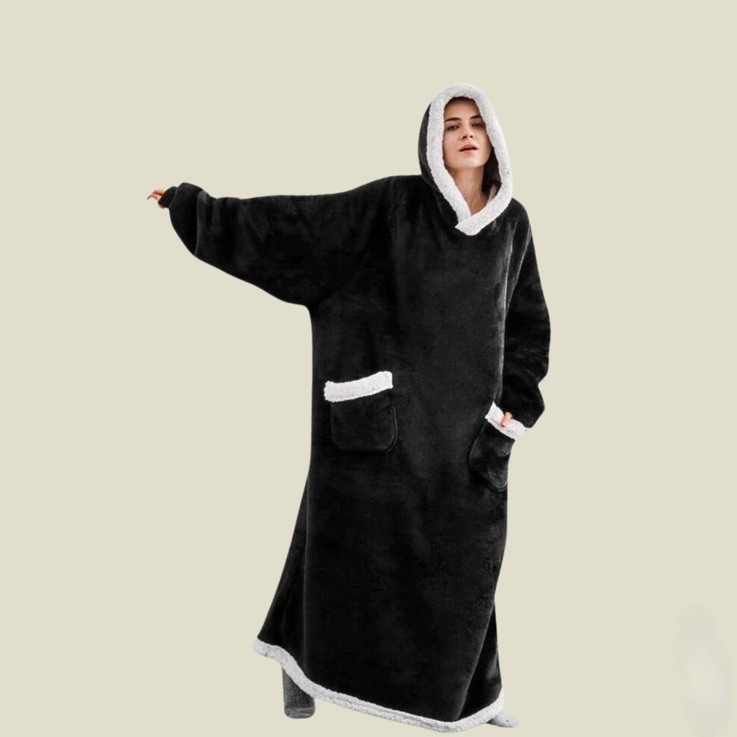 Kuschelige Kapuzendecke für Damen und Herren – Ray