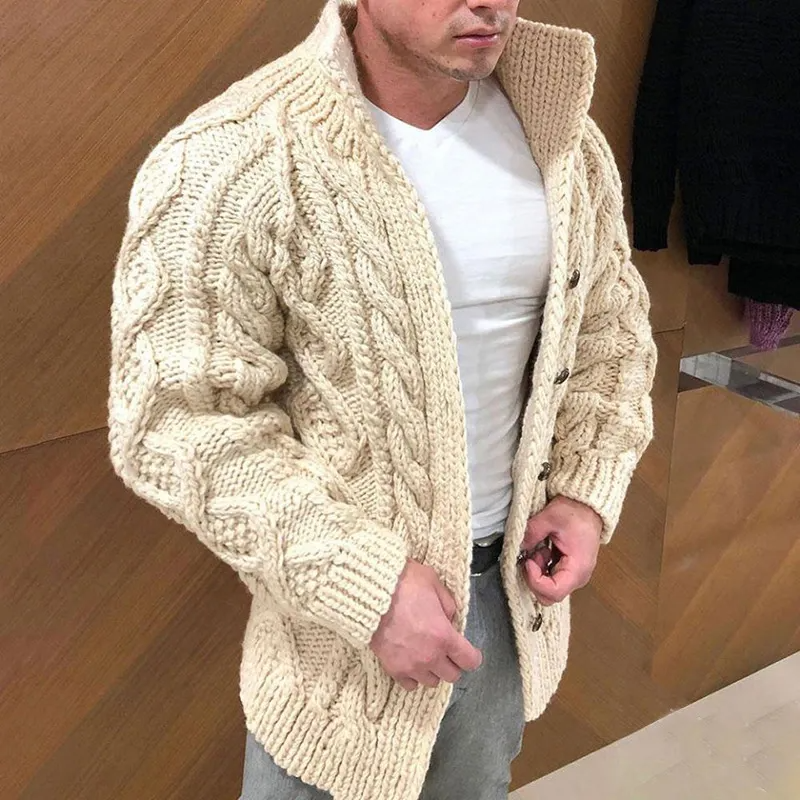 Herren-Strickjacke Grayson: Stilvoller Stehkragen