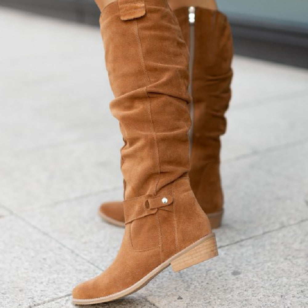 Damenstiefel Pauline™: hochwertige Wildleder-Overknees