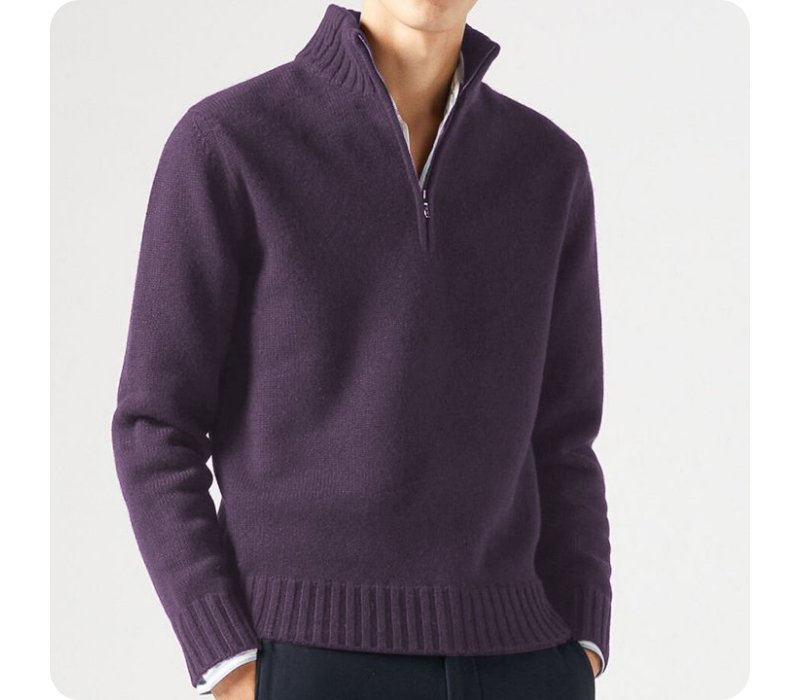 Männer-Pullover aus warmer Rippstrickqualität