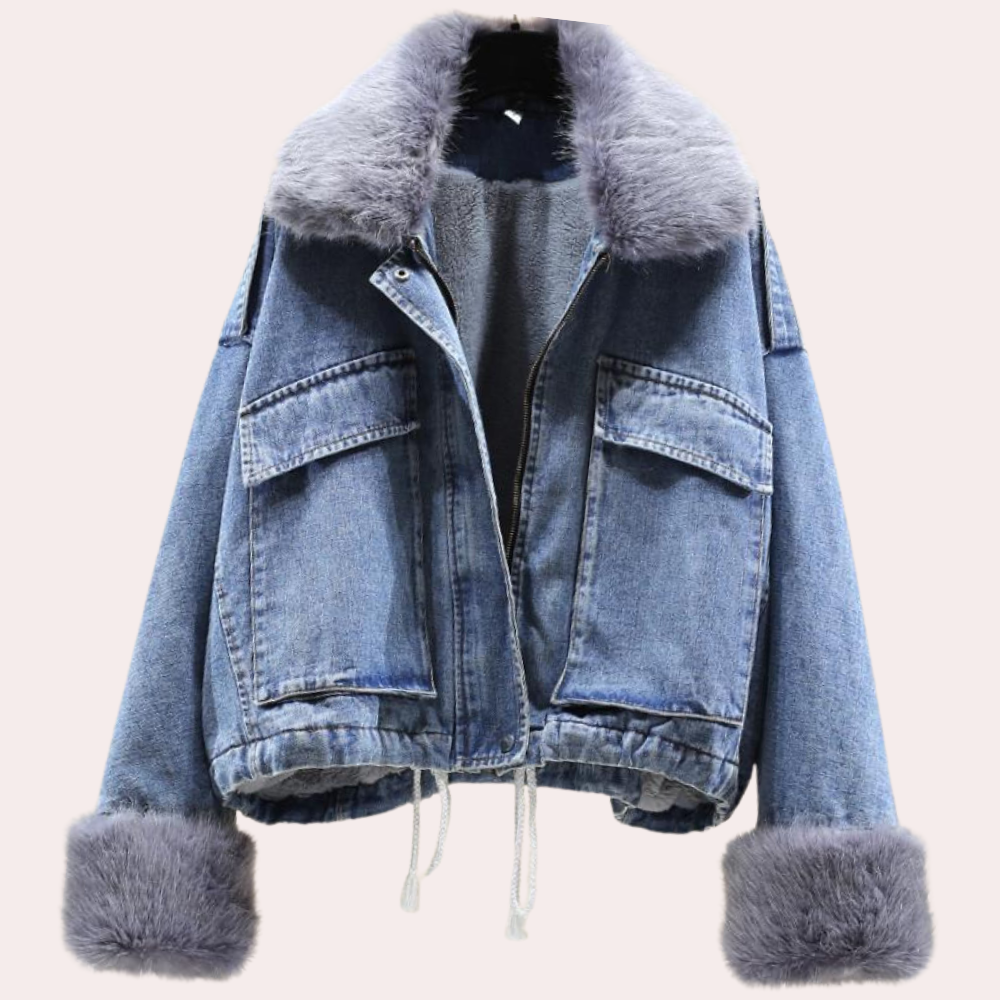 ModeGeist | Warme Denim Winterjacke für Damen