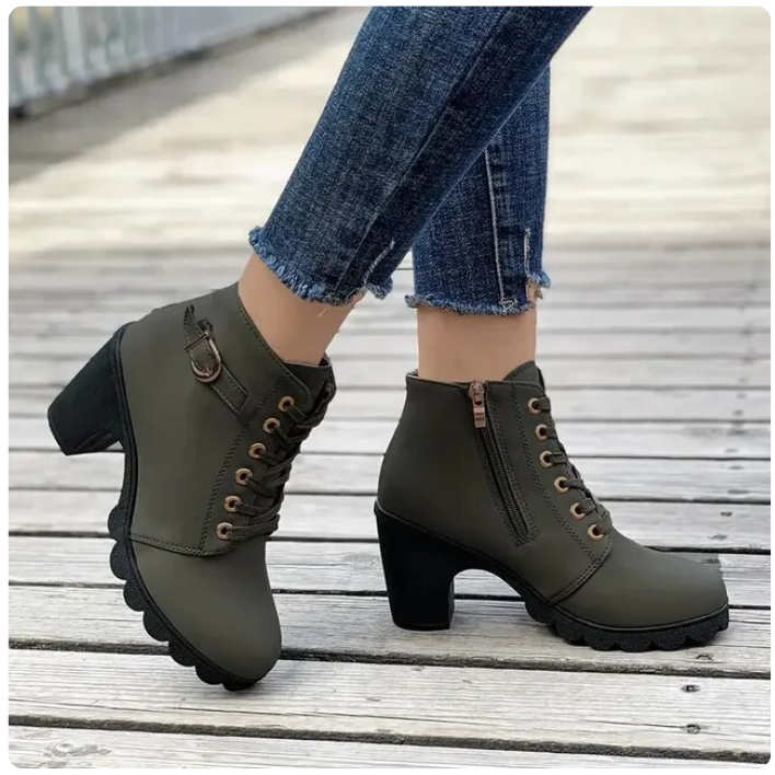 ModeGeist | Damen Stiefeletten mit Reißverschluss